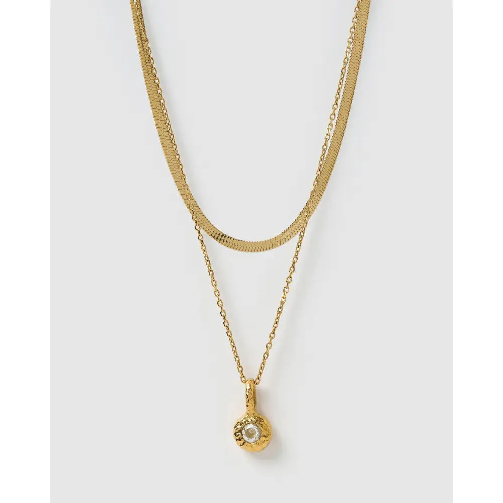 Birthstone Gold Necklace Stack - Necklaces