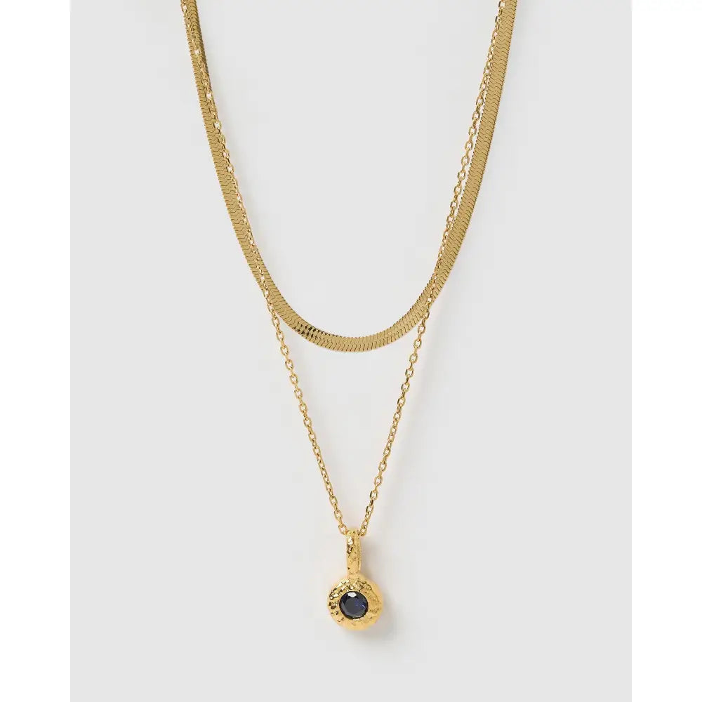 Birthstone Gold Necklace Stack - Necklaces