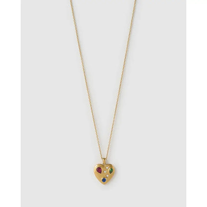 Bisou Heart Gold Necklace - Necklaces