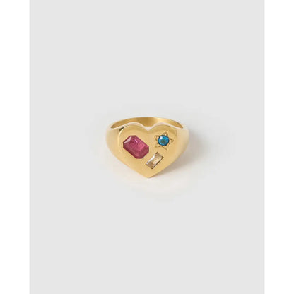 Bisou Heart Ring - Gold / 3 - Rings