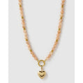 Blush Sunstone Charm Gold Necklace - Short - Necklaces