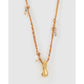 Bubble Letter Blush Gold Necklace - I - Necklaces