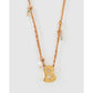 Bubble Letter Blush Gold Necklace - B - Necklaces