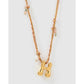 Bubble Letter Blush Gold Necklace - H - Necklaces