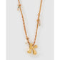 Bubble Letter Blush Gold Necklace - K - Necklaces
