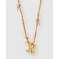 Bubble Letter Blush Gold Necklace - N - Necklaces