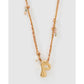 Bubble Letter Blush Gold Necklace - P - Necklaces