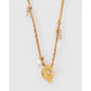 Bubble Letter Blush Gold Necklace - Q - Necklaces