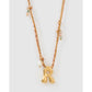 Bubble Letter Blush Gold Necklace - R - Necklaces