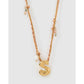 Bubble Letter Blush Gold Necklace - S - Necklaces