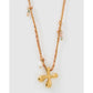 Bubble Letter Blush Gold Necklace - X - Necklaces
