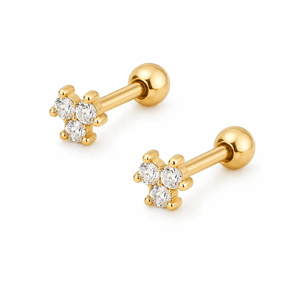 Callie Stud Earrings - Gold - Earrings