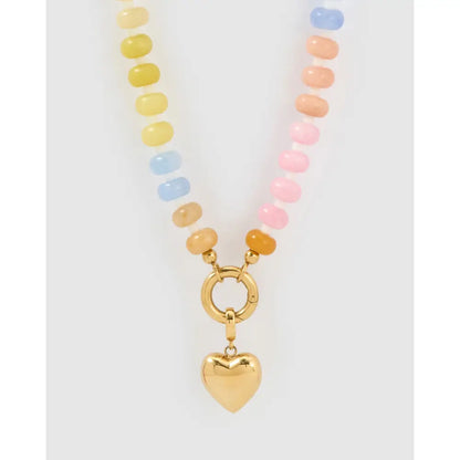 Candy Heart Gold Necklace - Necklaces