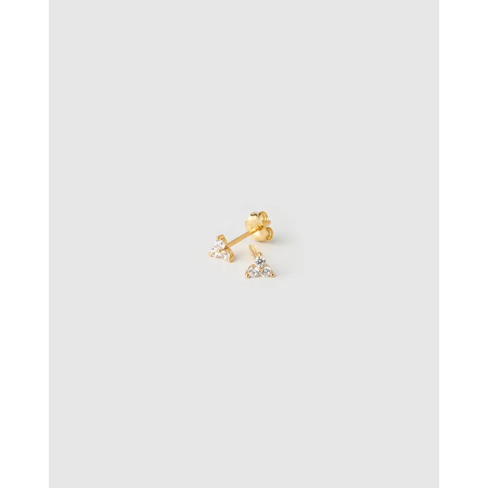 Cassia Gold Stud Earrings - Earrings