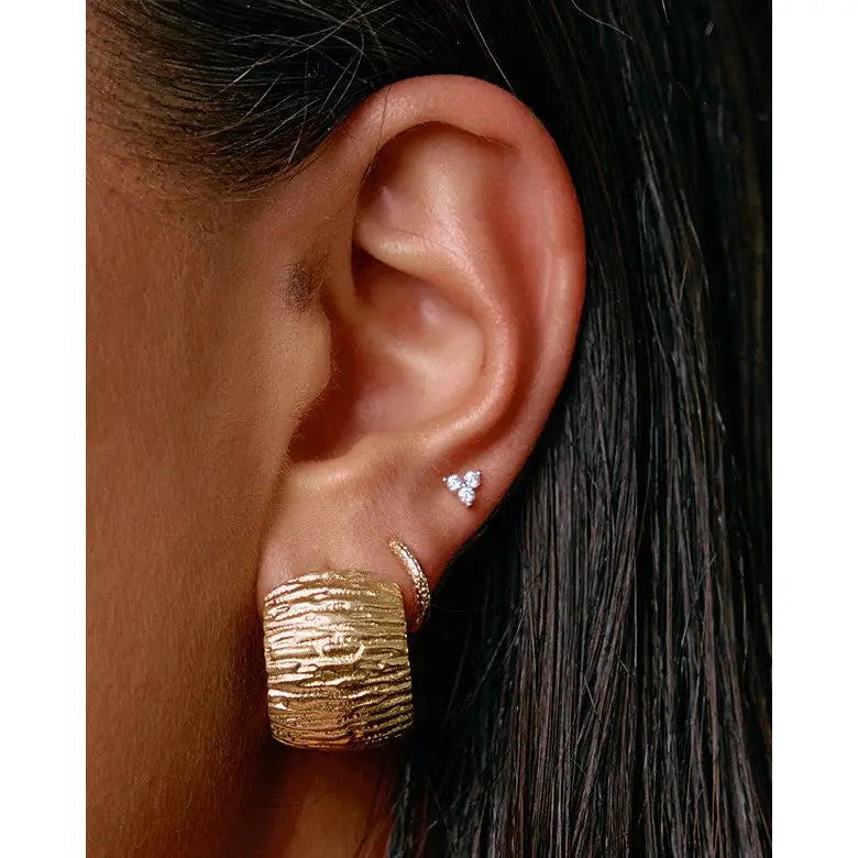 Cassia Gold Stud Earrings - Earrings