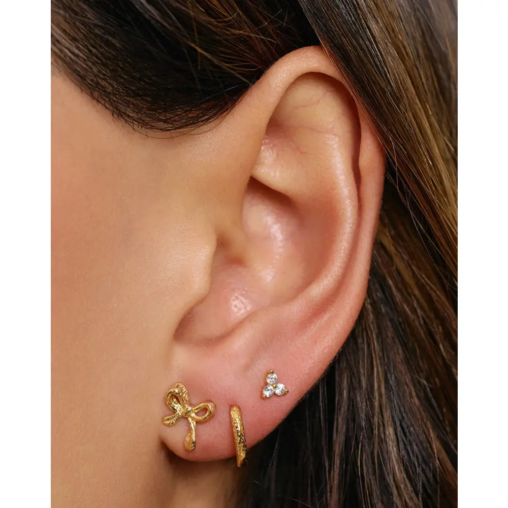 Cassia Gold Stud Earrings - Earrings