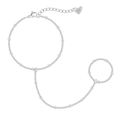 Cate Hand Chain Bracelet - Silver - Bracelets