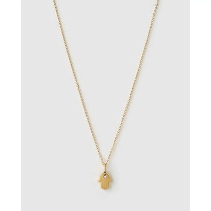 Chamsa Charm Gold Necklace - Necklaces