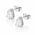 Chantelle Pear Stud Earrings - Silver - Earrings