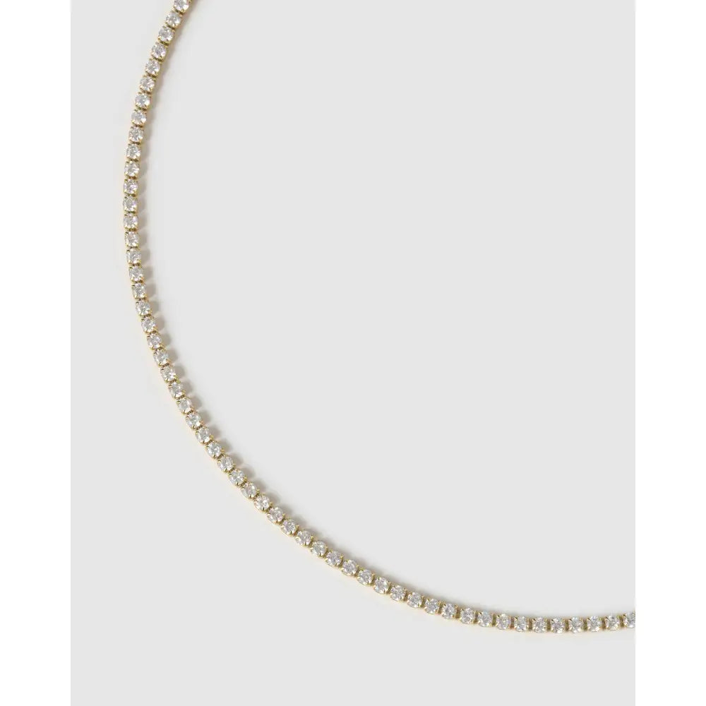 Charlize Gold Tennis Necklace - Gold - Necklaces
