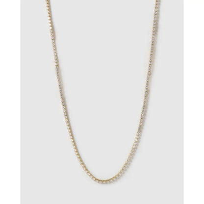 Charlize Gold Tennis Necklace - Gold - Necklaces