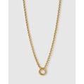 Circle Charm Gold Necklace - Gold - Necklaces
