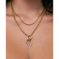 Circle Charm Gold Necklace - Gold - Necklaces