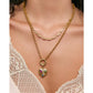 Circle Charm Gold Necklace - Gold - Necklaces