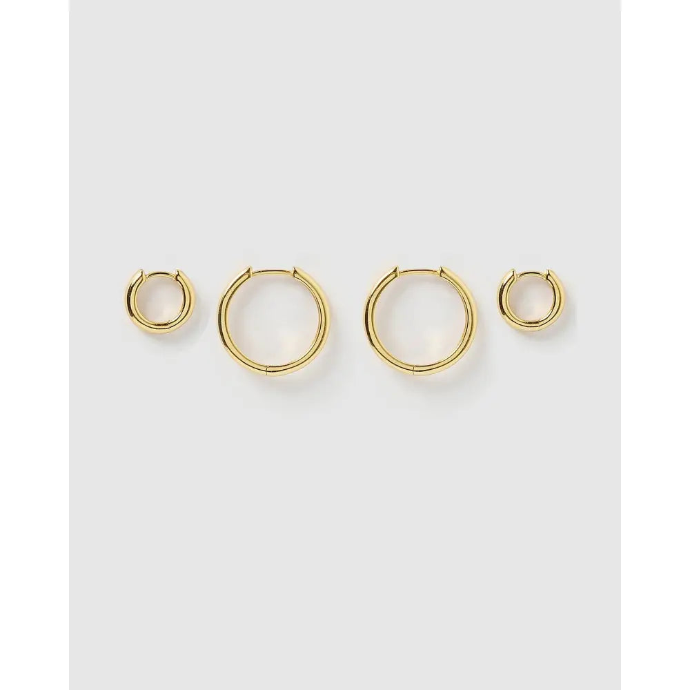 Circle Earring Stack - Gold - Earrings