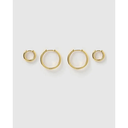 Circle Earring Stack - Gold - Earrings
