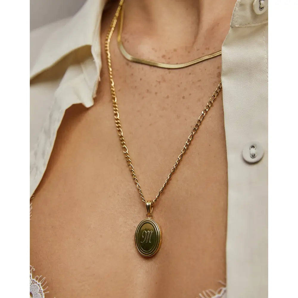 Classic Gold Locket Necklace - Necklaces
