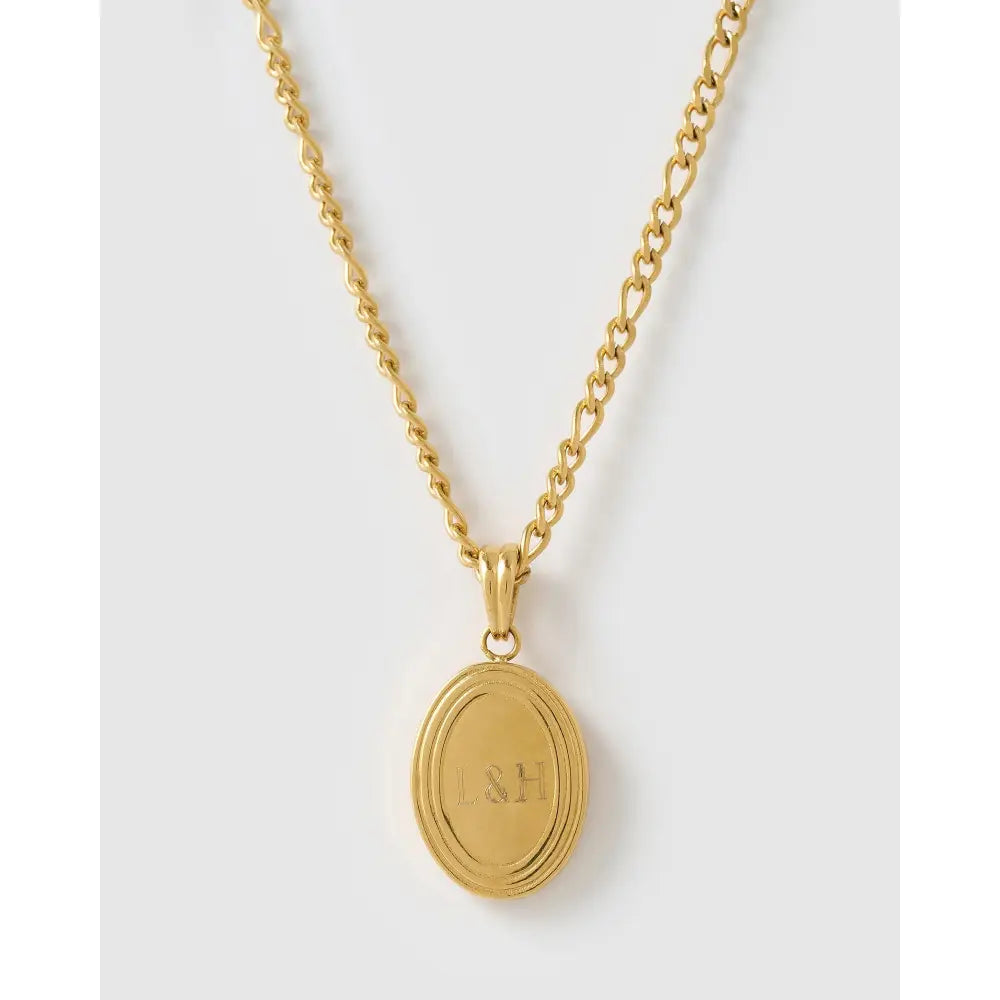 Classic Gold Locket Necklace - Necklaces