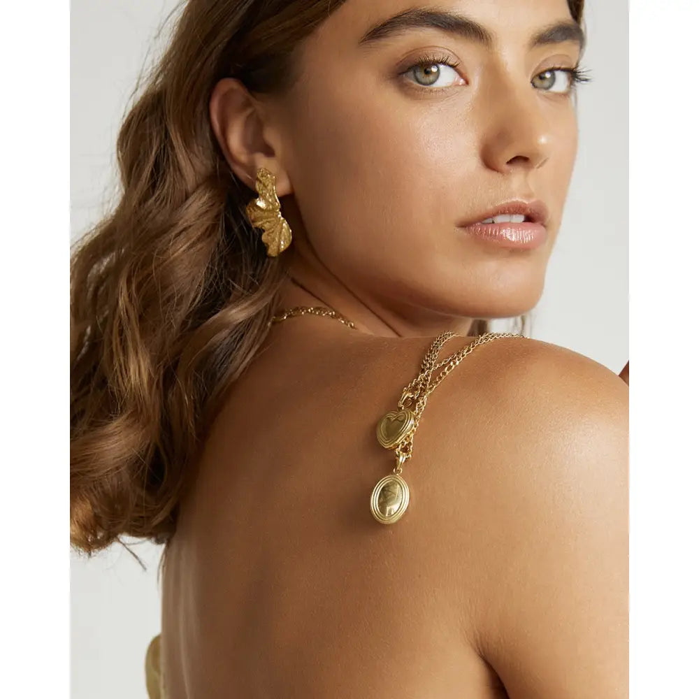 Classic Gold Locket Necklace - Necklaces