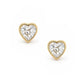 Clementine Heart Stud Earrings - Gold - Earrings