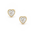 Clementine Heart Stud Earrings - Gold - Earrings