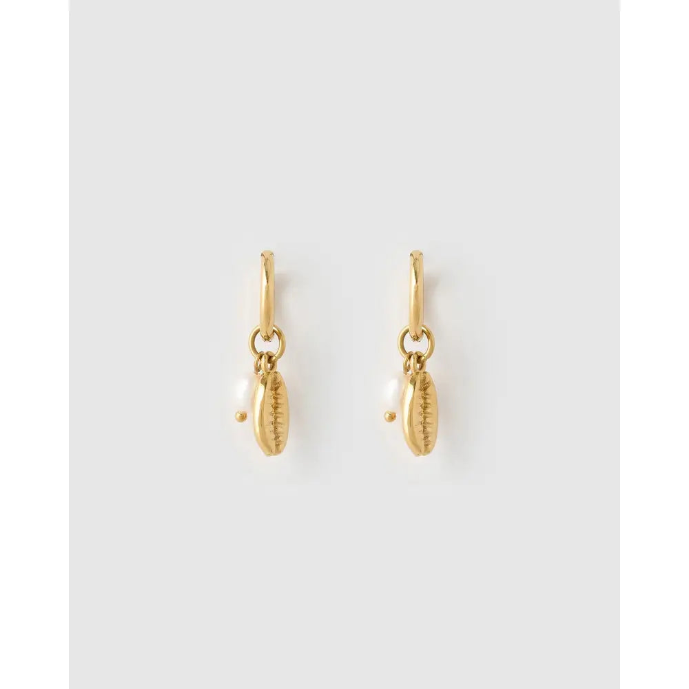 Coralie Pearl Hoop Earrings - Earrings