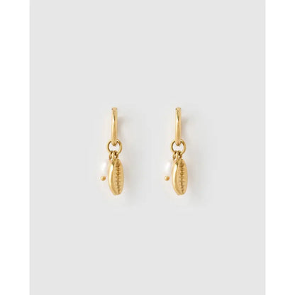 Coralie Pearl Hoop Earrings - Earrings