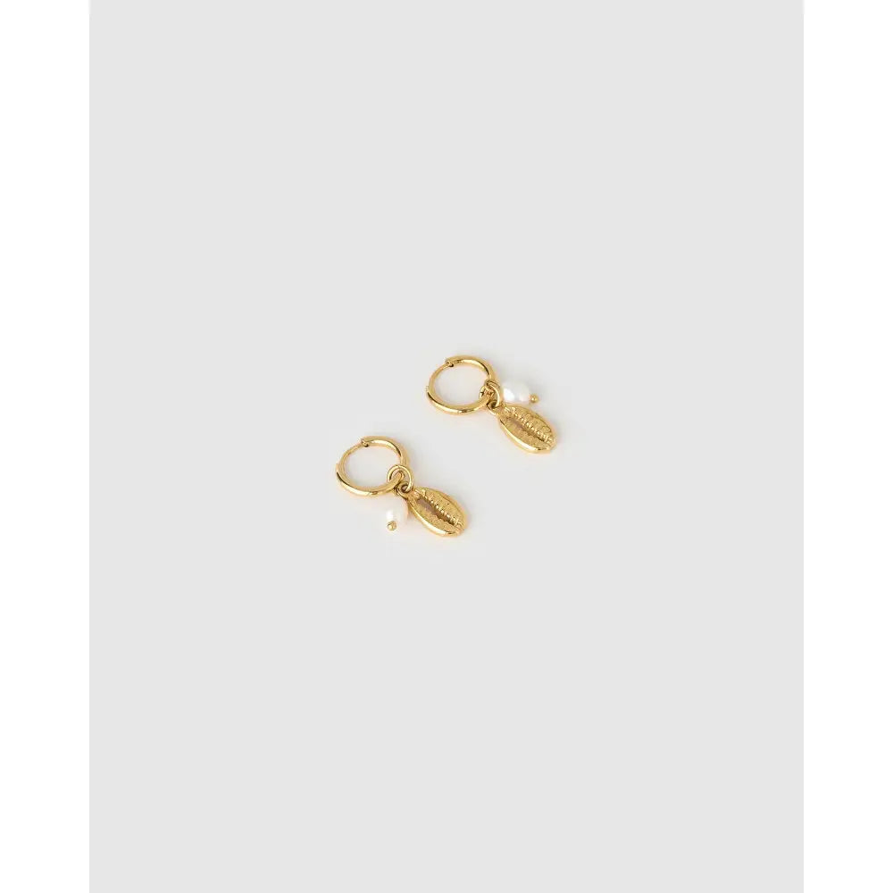 Coralie Pearl Hoop Earrings - Earrings