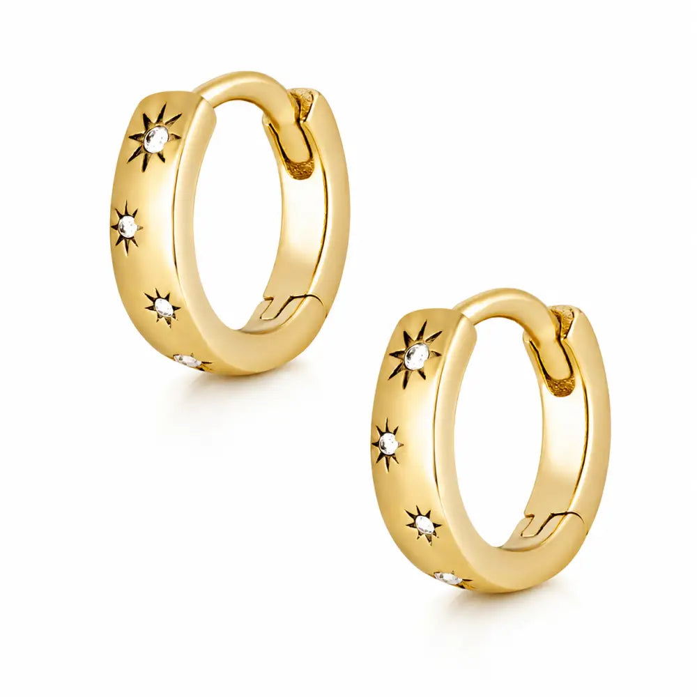 Cosmic Hoop Earrings - Gold - Earrings