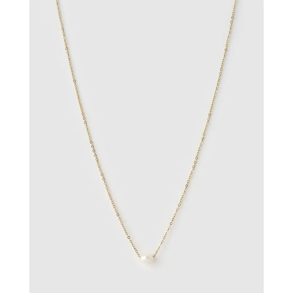 Cressida Gold Pearl Necklace - Necklaces