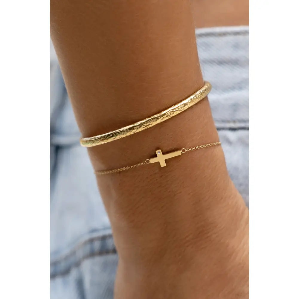 Cross Charm Bracelet - Bracelets