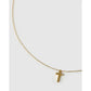 Cross Charm Gold Necklace - Necklaces