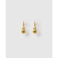 Crushed Birthstone Gold Huggie Earrings - August - Peridot - Earrings