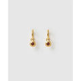Crushed Birthstone Gold Huggie Earrings - January - Garnet - Earrings