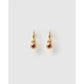 Crushed Birthstone Gold Huggie Earrings - July - Ruby - Earrings