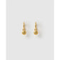 Crushed Birthstone Gold Huggie Earrings - November - Citrine - Earrings
