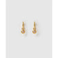 Crushed Birthstone Gold Huggie Earrings - October - Pink Tourmaline - Earrings