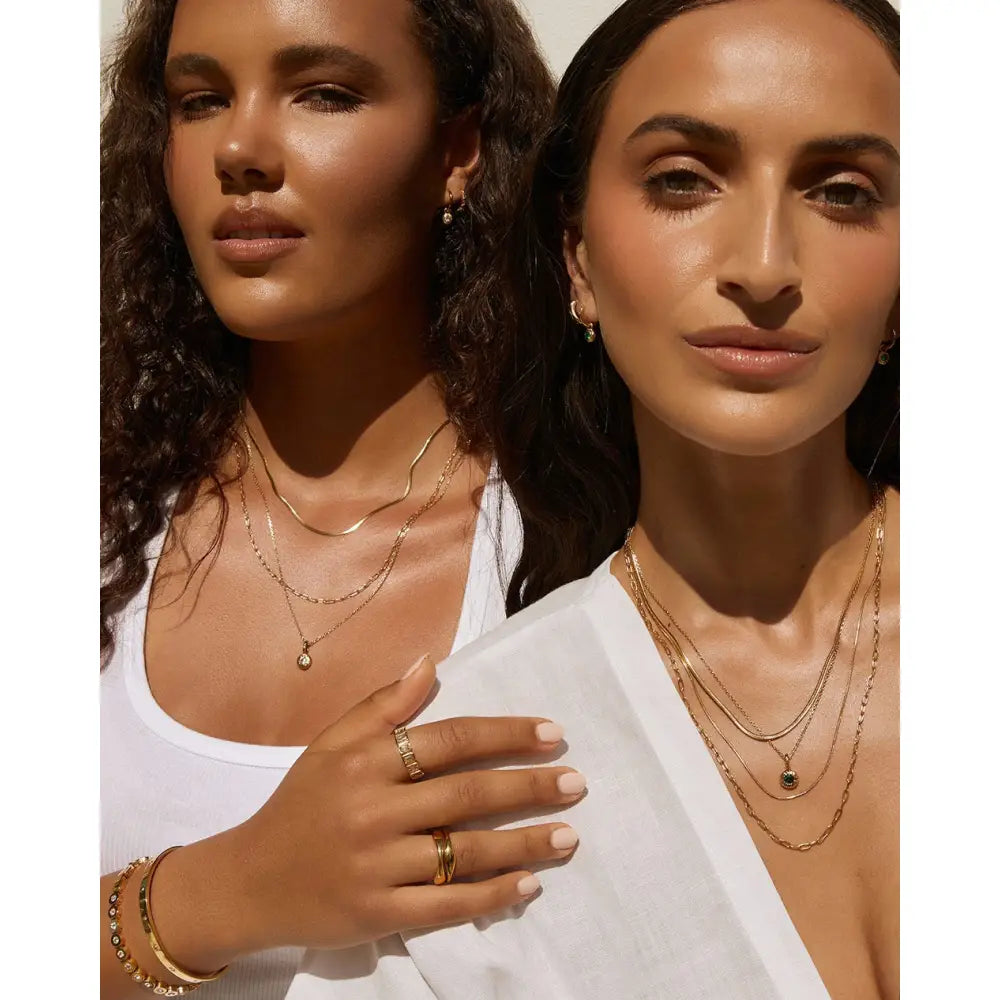 Crushed Birthstone Gold Necklace - Necklaces