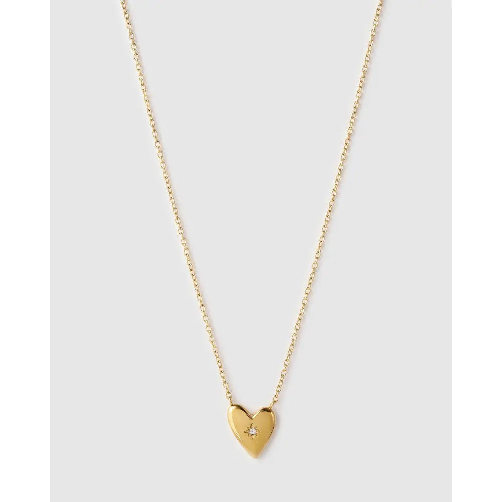 Cupid Heart Gold Necklace - Necklaces