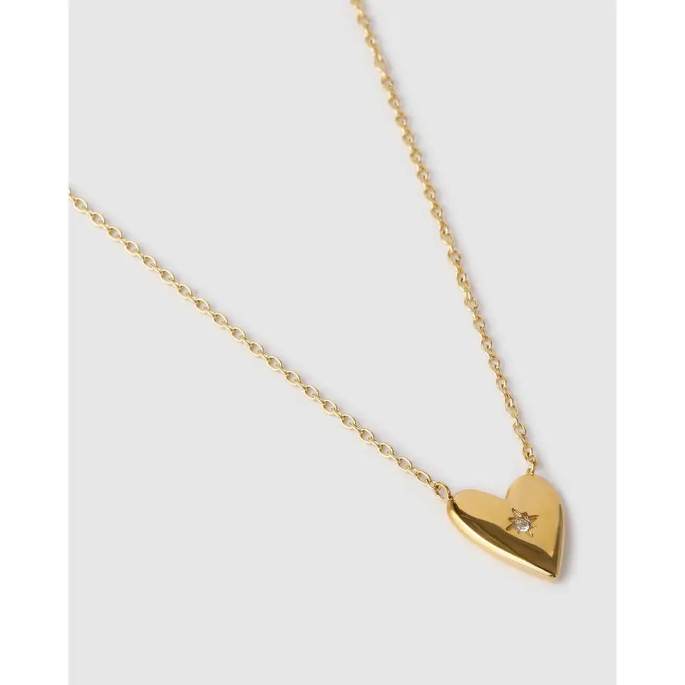 Cupid Heart Gold Necklace - Necklaces